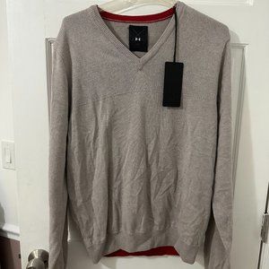 Under Armour Men's Cashmere/Silk Sweater - Tan - NWT!  Size Large